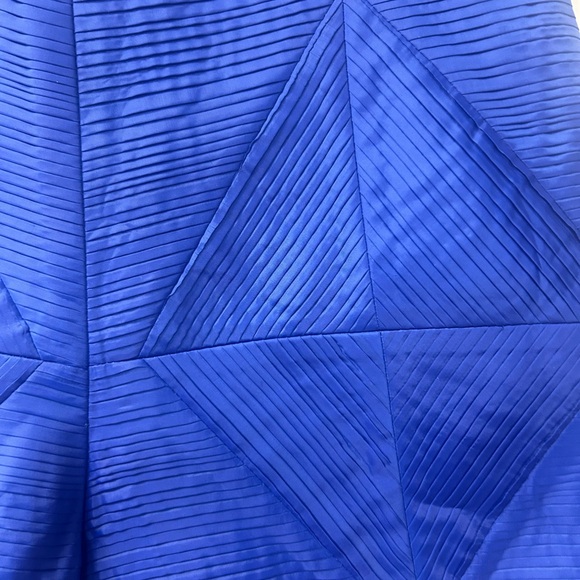 Blue Women's Satiny Dress Shorts - Picture 3 of 4